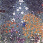 Gustav Klimt Flower Garden oil
